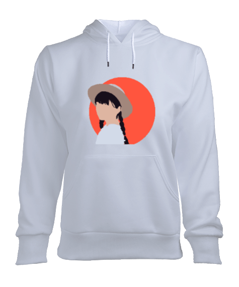 Tisho - Japon Kız Tasarımı. Kadın Kapşonlu Hoodie Sweatshirt