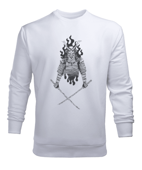 Tisho - Japon Samuray Tasarım Baskılı Erkek Sweatshirt