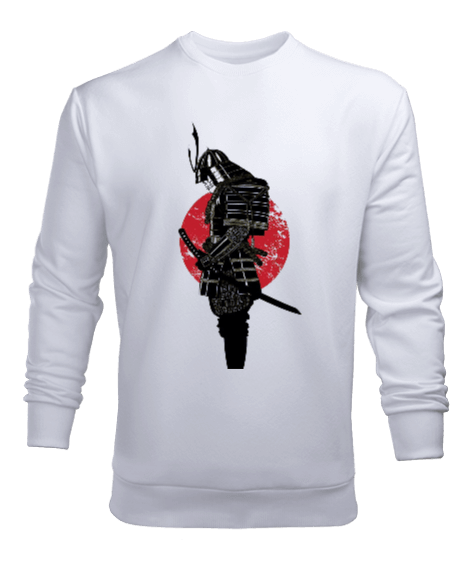 Japon Samuray Tasarım Baskılı Erkek Sweatshirt