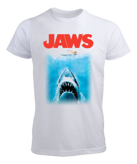 Tisho - Jaws - Retro Beyaz Erkek Tişört