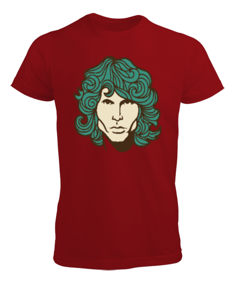Tisho - Jim Morrison Kırmızı Erkek Tişört