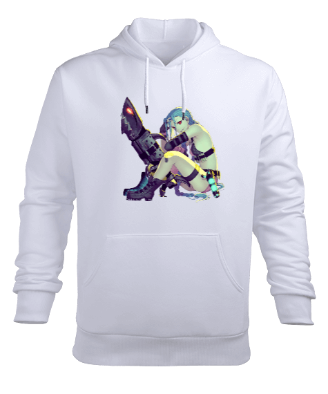 Tisho - Jinx Baskılı Erkek Kapüşonlu Hoodie Sweatshirt