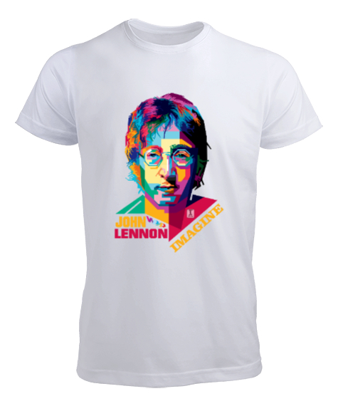  John Lennon Beyaz Erkek Tişört