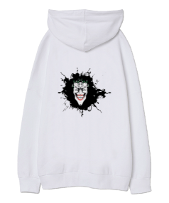 Joker Baskılı Hoodie Oversize Unisex Kapüşonlu Sweatshirt - Thumbnail