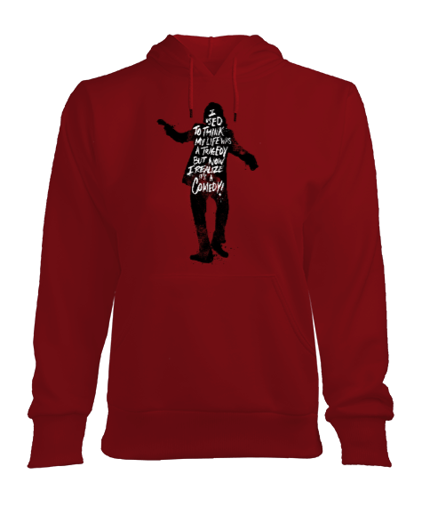 Tisho - Joker Desenli Hoodie Kadın Kapşonlu Hoodie Sweatshirt