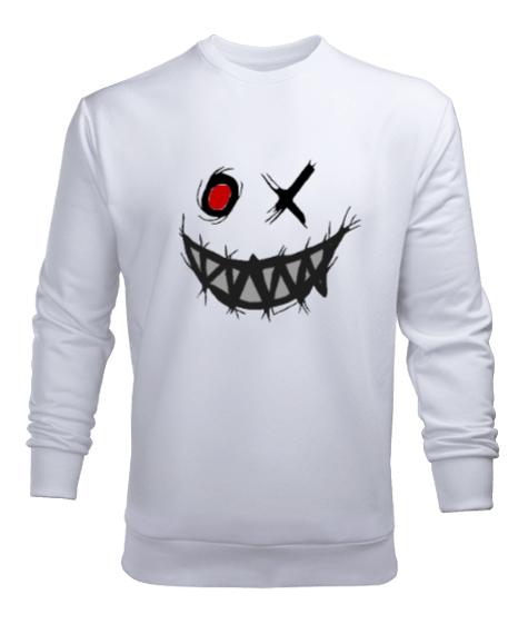 Tisho - Joker Smile Beyaz Erkek Sweatshirt