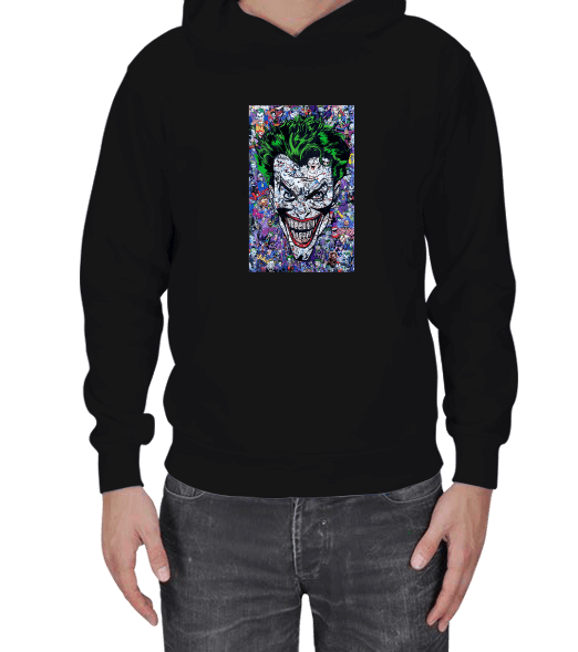 Tisho - Joker Tasarımlı Erkek Kapşonlu