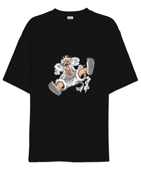 Tisho - Joyboy Luffy One Piece Siyah Oversize Unisex Tişört