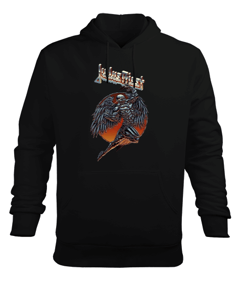 Tisho - Judas Priest Rock Tasarım Baskılı Erkek Kapüşonlu Hoodie Sweatshirt