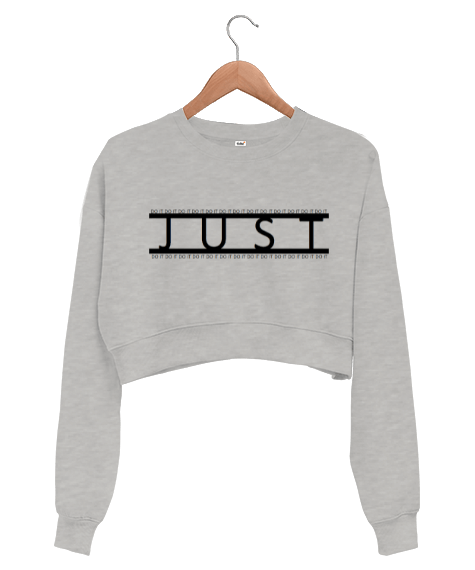 Tisho - Just Do It kadın Kadın Crop Sweatshirt