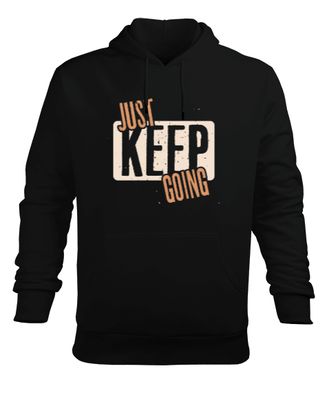 Tisho - Just Keep Going Erkek Kapüşonlu Hoodie Sweatshirt