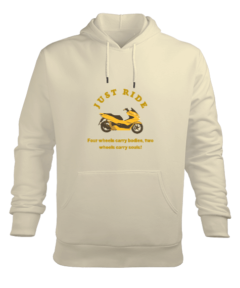 Tisho - Just Ride - Sadece Sür Erkek Kapüşonlu Hoodie Sweatshirt