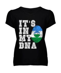 kabardino balkarya Bayrağı,kabardino balkarya logosu. Kadın V Yaka Tişört - Tisho