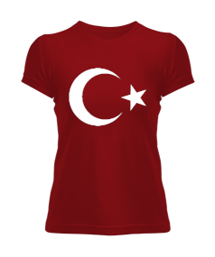 kadın ay yıldız bayrak Kadın Tişört - Tisho