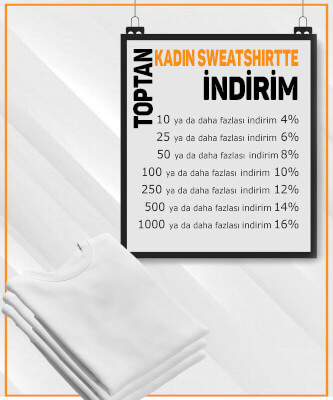 Kadın Beyaz Baskısız Toptan Sweatshirt - Tisho