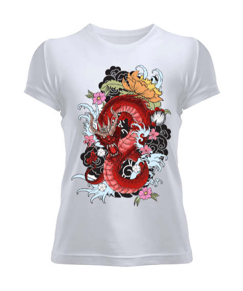 Tisho - Kadın Colorful Dragon Kadın Tişört