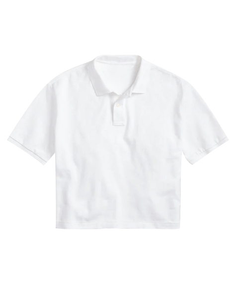 Kadın Crop Polo Yaka Tişört