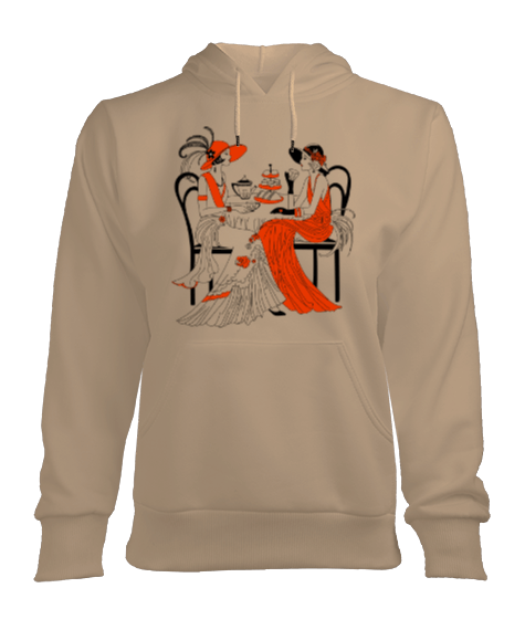 Tisho - Kadın Figürlü Kadın Kapşonlu Hoodie Sweatshirt