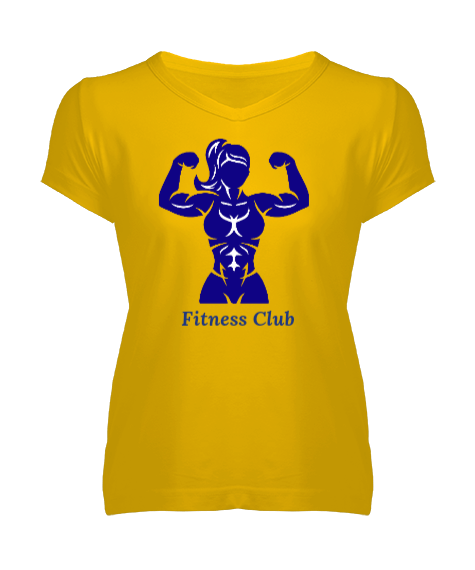 Tisho - Kadın Fitness Kadın V Yaka Tişört