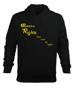 Tisho - Kadın Hakları - Kapüşonlu - Siyah - Sweatshirt Erkek Kapüşonlu Hoodie Sweatshirt