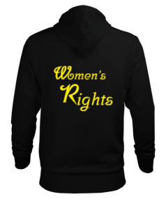 Kadın Hakları - Kapüşonlu - Siyah - Sweatshirt Erkek Kapüşonlu Hoodie Sweatshirt - Thumbnail