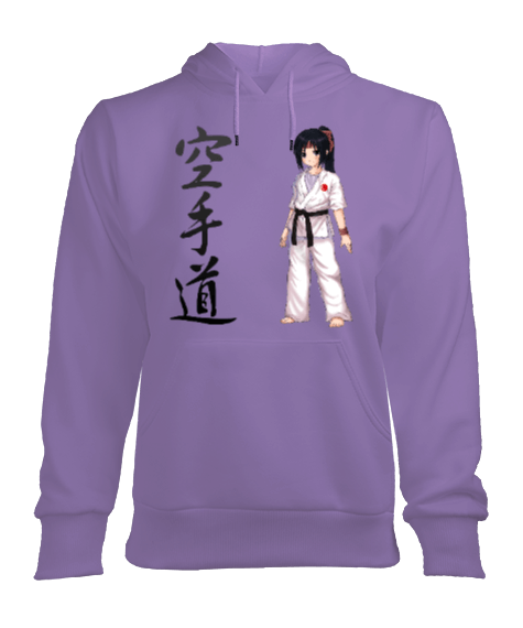 Tisho - KADIN KARATECİ JAPONCA YAZILI SWEATSHIRT Kadın Kapşonlu Hoodie Sweatshirt