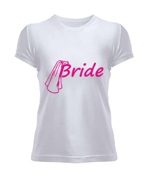 Tisho - Kadın Kısa Kol Bride Yazılı Tshirt Kadın Tişört Kadın Tişört