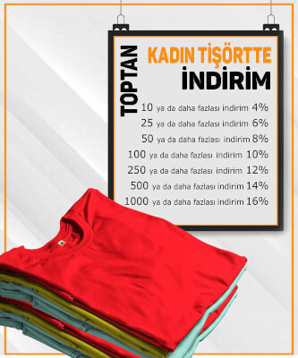 Kadın Renkli Toptan Baskısız Tişört - Tisho