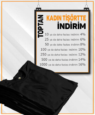 Kadın Siyah Baskısız Toptan Tişört - Tisho