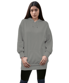 Kadin Uzun Hoodie Kapusonlu Sweatshirt Kadin Sweatshirtler Sweatshirtler 2 1