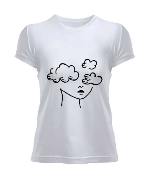 Tisho - Kafası Karışık Bulutlu Kadın Tişört