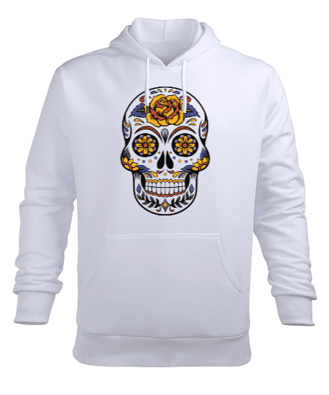 Tisho - Kafatası görselli sweatshirt Erkek Kapüşonlu Hoodie Sweatshirt