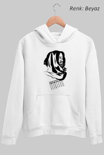 Kafkas Adam Figürlü Unisex Kapüşonlu Sweatshirt - Thumbnail