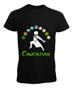 kafkas bayrakları Erkek Tişört - Tisho