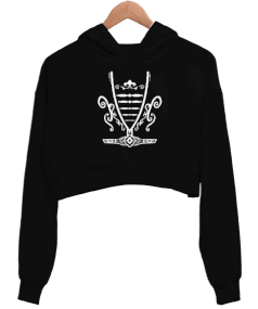 Kafkas elbisesi. Kadın Crop Hoodie Kapüşonlu Sweatshirt - Tisho