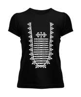 Kafkas elbisesi,Çerkes,abhazya,Kafkas,karaçay çerkesya,kabardino balkarya,Kuzey Osetya,İnguşetya,çeç Siyah Kadın Tişört - Tisho