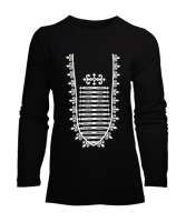 Kafkas elbisesi,Çerkes,abhazya,Kafkas,karaçay çerkesya,kabardino balkarya,Kuzey Osetya,İnguşetya,çeç Siyah Kadın Uzun Kol Tişört - Tisho