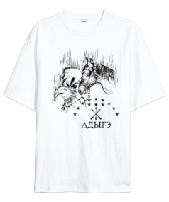 kafkas tasarımları oversize unisex t-shirt Oversize Unisex Tişört - Tisho