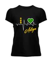 Kafkas,Çerkes,Çerkes Bayrağı, adiga logosu. Siyah Kadın Tişört - Tisho