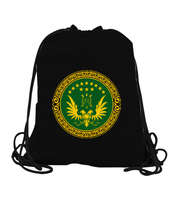 Kafkas,Çerkes,Kafkas,Çerkes Bayrağı, adiga logosu. Siyah Büzgülü Spor Çanta - Tisho