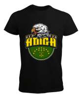 Kafkas,Çerkes,Kafkas,Çerkes Bayrağı, adiga logosu. Siyah Erkek Tişört - Tisho