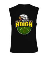 Kafkas,Çerkes,Kafkas,Çerkes Bayrağı, adiga logosu. Siyah Kesik Kol Unisex Tişört - Tisho