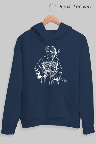 Kafkasya Çizim Unisex Kapüşonlu Sweatshirt - Tisho