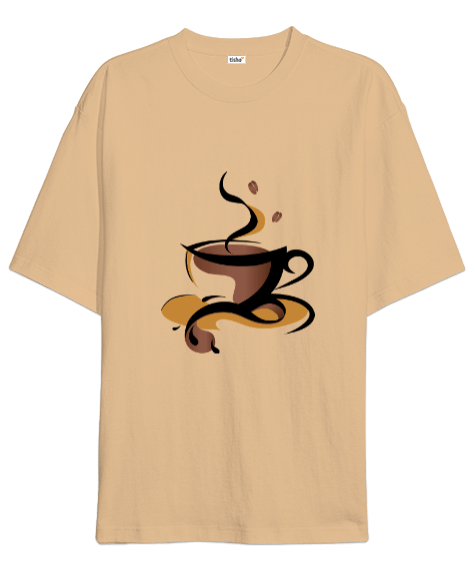 Tisho - Kahve Oversize Unisex Tişört