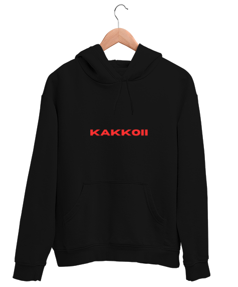 Tisho - Kakkoii Anime Baskılı Siyah Unisex Kapşonlu Sweatshirt