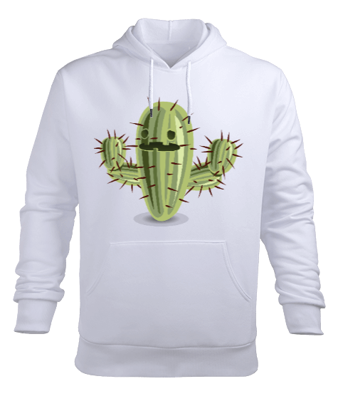 Tisho - KAKTÜS RESİMLİ ERKEK TİŞÖRT Erkek Kapüşonlu Hoodie Sweatshirt