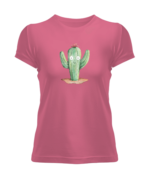 Tisho - kaktüs tasarımlı Kadın Tişört