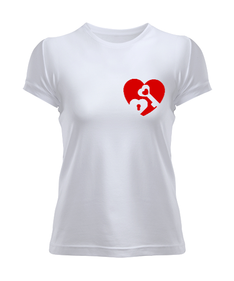 Tisho - Kalbimin Anahtarı Beyaz Kadın Tişört
