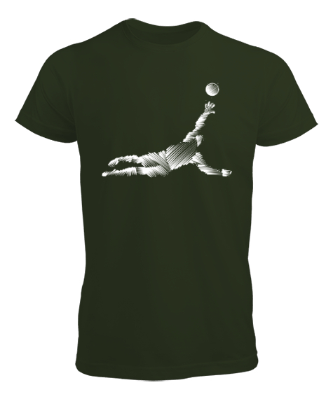 Tisho - Kaleci - Futbol Haki Yeşili Erkek Tişört