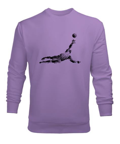 Tisho - Kaleci - Futbol Lila Erkek Sweatshirt